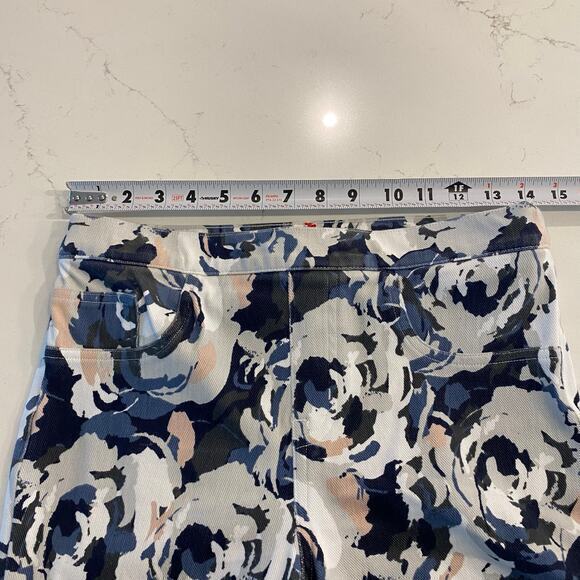 Spanx Jeanish Ankle Leggings Skinny Jeans Floral Design Size Medium - Picture 9 of 11